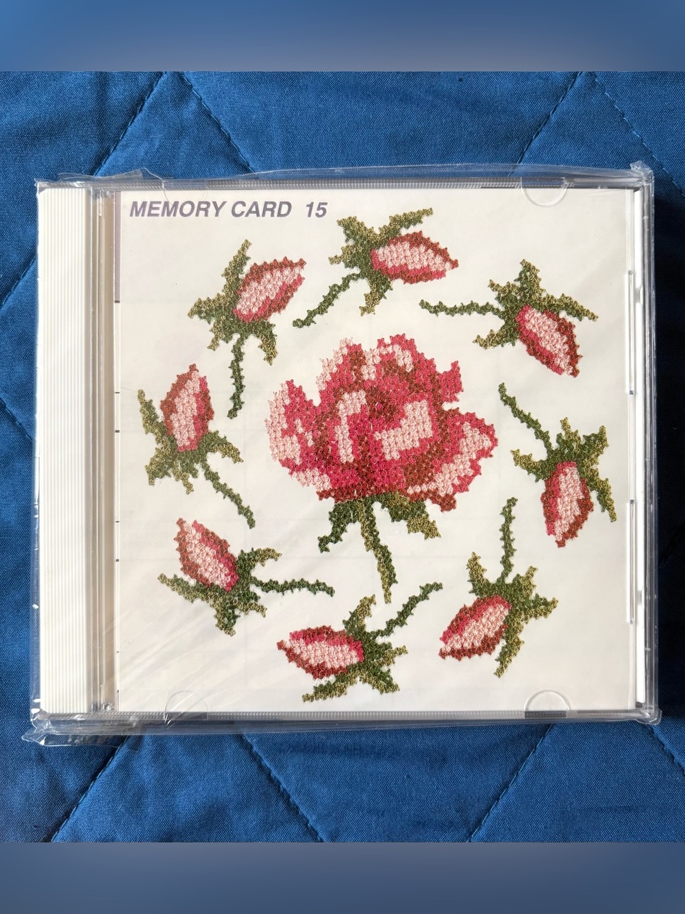 RARE Janome Embroidery Memory Card 15 Cross Stitch Rose Floral MC8000 MC9000 NEW